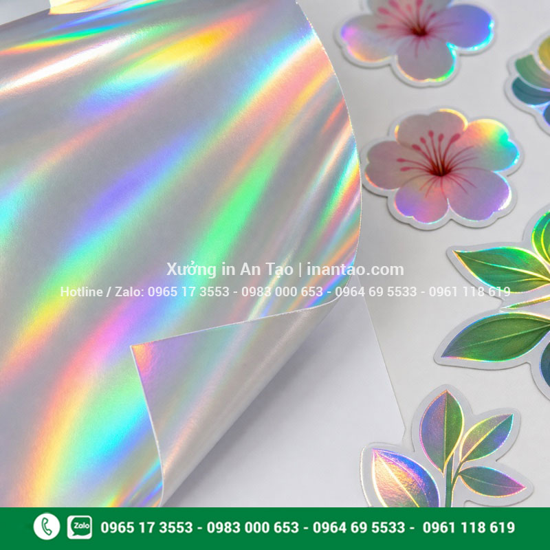 Bề mặt decal tem 7 màu thường Bề mặt decal tem 7 màu thường ánh cầu vồng