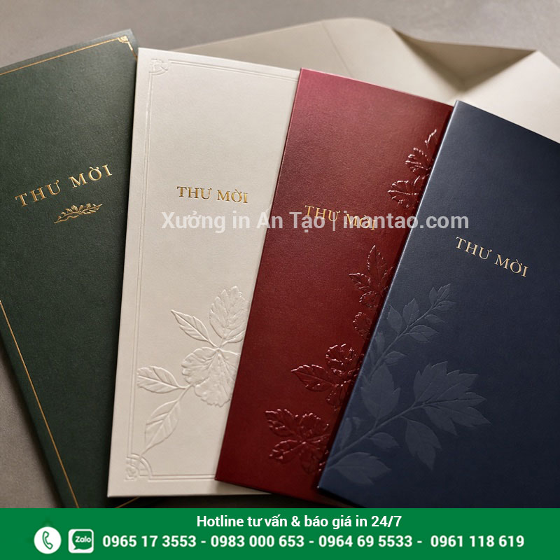Chất liệu và kỹ thuật gia công khi in thiệp mời
