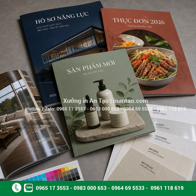 So sánh chất liệu giấy in catalogue Các chất liệu giấy in catalogue thông dụng