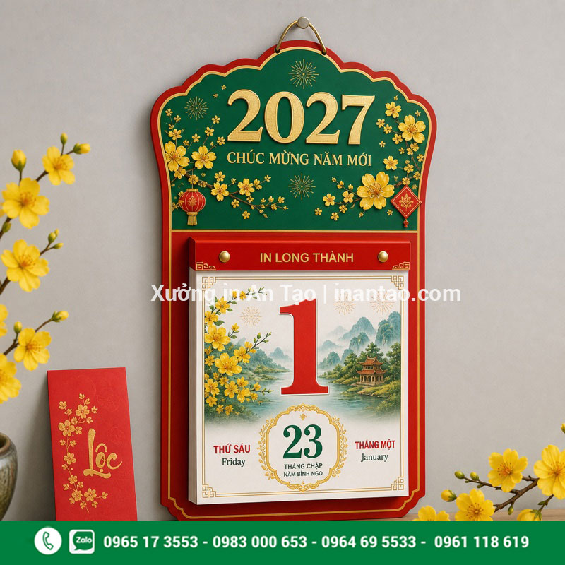 In lịch bloc theo yêu cầu tại inlongthanh.com Mẫu in lịch bloc hoàn chỉnh tại xưởng inlongthanh.com