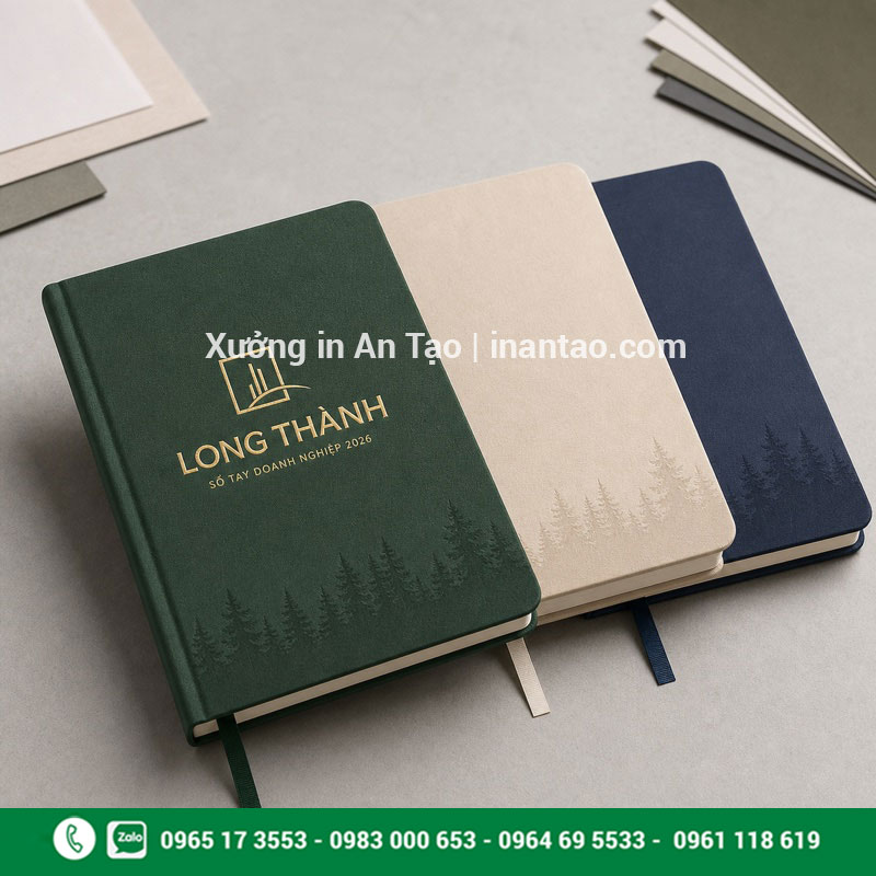 Mẫu in sổ tay theo yêu cầu TP HCM hoàn thiện tại xưởng In sổ tay theo yêu cầu TP HCM với bộ bìa cứng thiết kế riêng