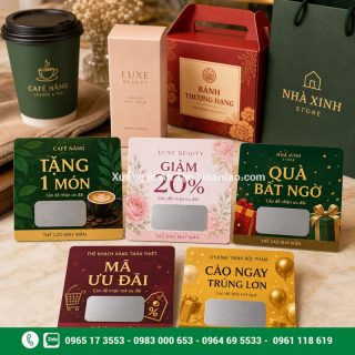 In thẻ cào trúng thưởng, khuyến mãi giá rẻ tại TP HCM
