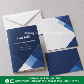 In thiệp mời đẹp, đúng màu thương hiệu, giao nhanh tại TP.HCM