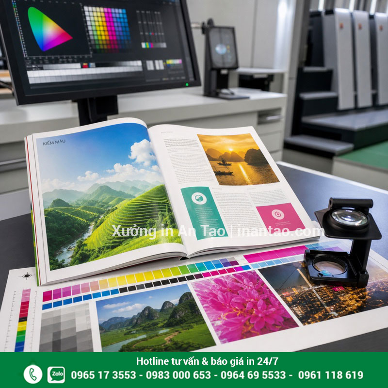 Kiểm màu trước khi in tạp chí tại TP.HCM Kiểm màu CMYK và bản in thử cho đơn in tạp chí hcm