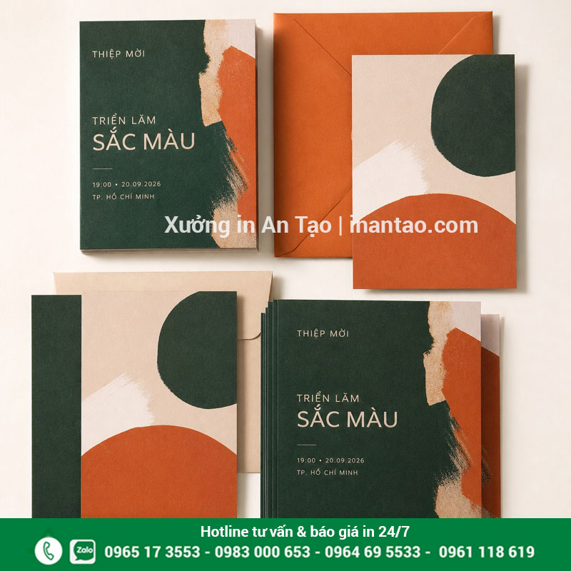 Thiệp mời event triển lãm thiết kế hiện đại