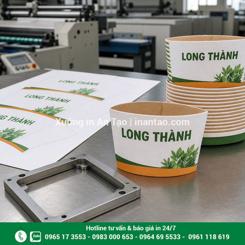 In cover ly giấy TP HCM tại Xưởng In Nhanh Long Thành Quy trình in cover ly giấy TP HCM với tờ in và thành phẩm