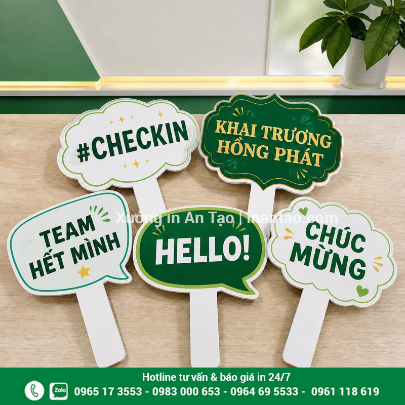 In hashtag cầm tay đẹp theo yêu cầu tại TPHCM Mẫu in hashtag cầm tay nhiều hình dáng tại inlongthanh.com