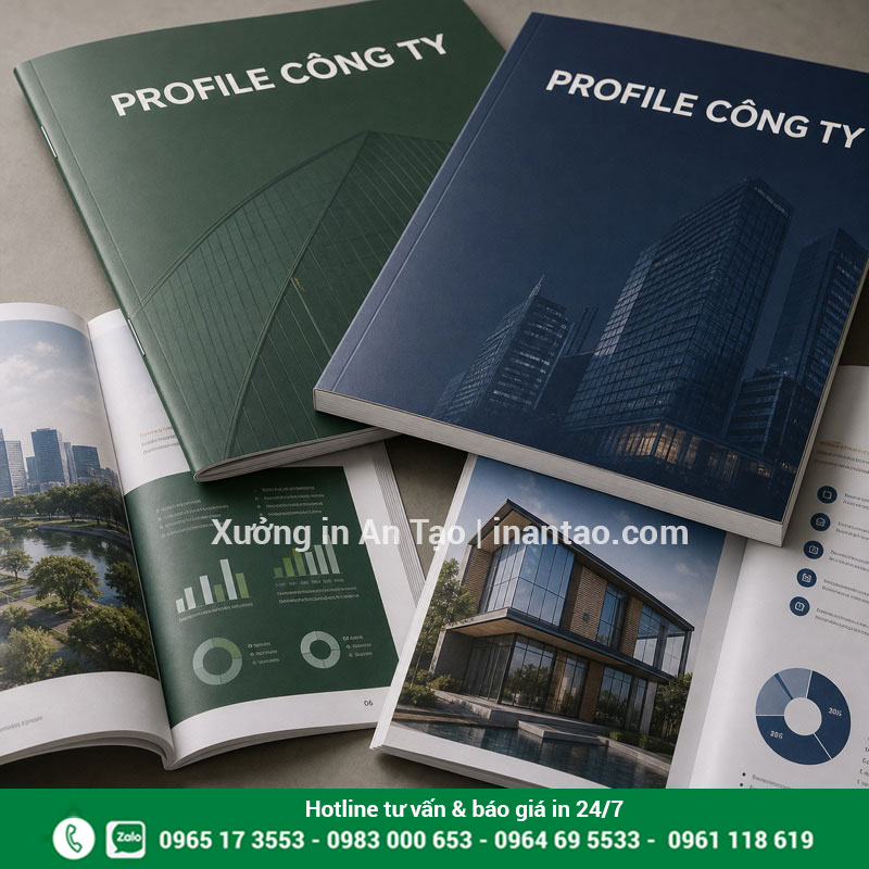 Chọn chất liệu in profile công ty Các mẫu in profile công ty với bìa và giấy ruột khác nhau